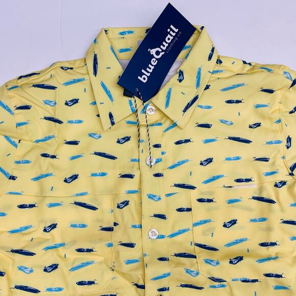 NWT Blue Quail Size 8 Speedboats Button Up Shirt - Picture 2 of 5